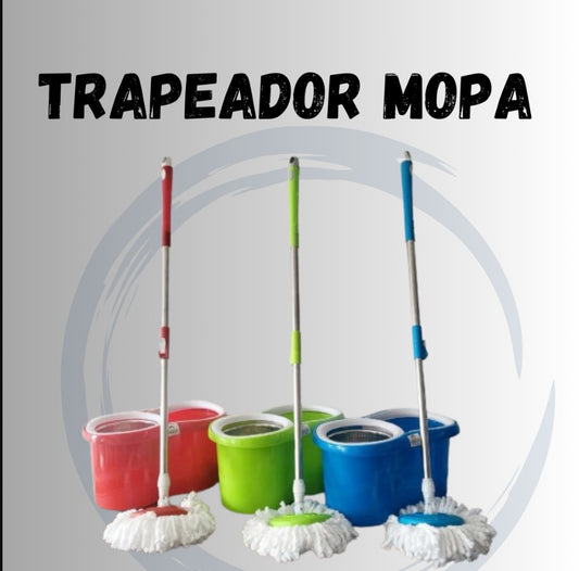 Kit de Limpieza Trapero Mopa + Cepillo Dispensador de Jabón